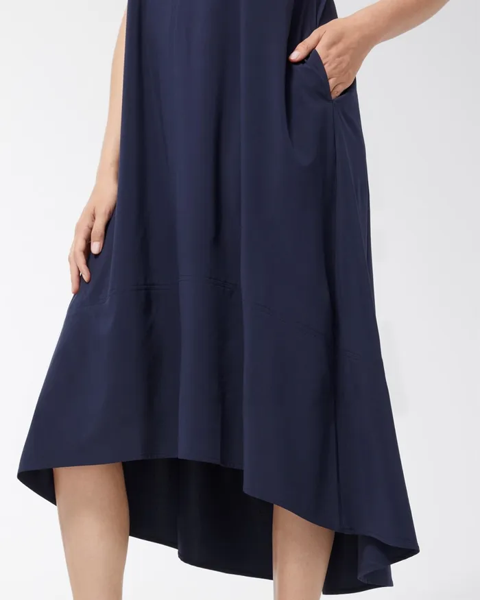 Chico039s Zenergy UPF Neema Sport Maxi Dress Classic Navy Women Dresses and Skirts