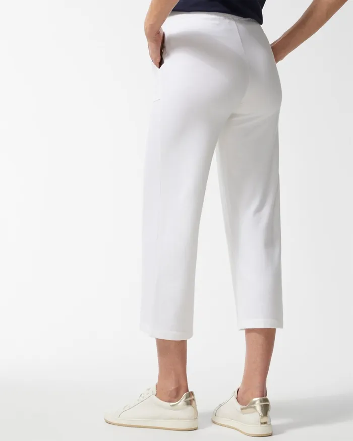 Chico039s Zenergy UPF Neema White Wide Leg Crops Alabaster Women Activewear