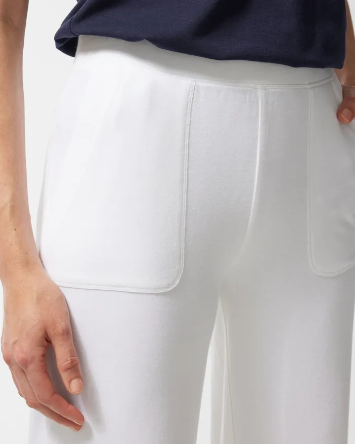 Chico039s Zenergy UPF Neema White Wide Leg Crops Alabaster Women Activewear
