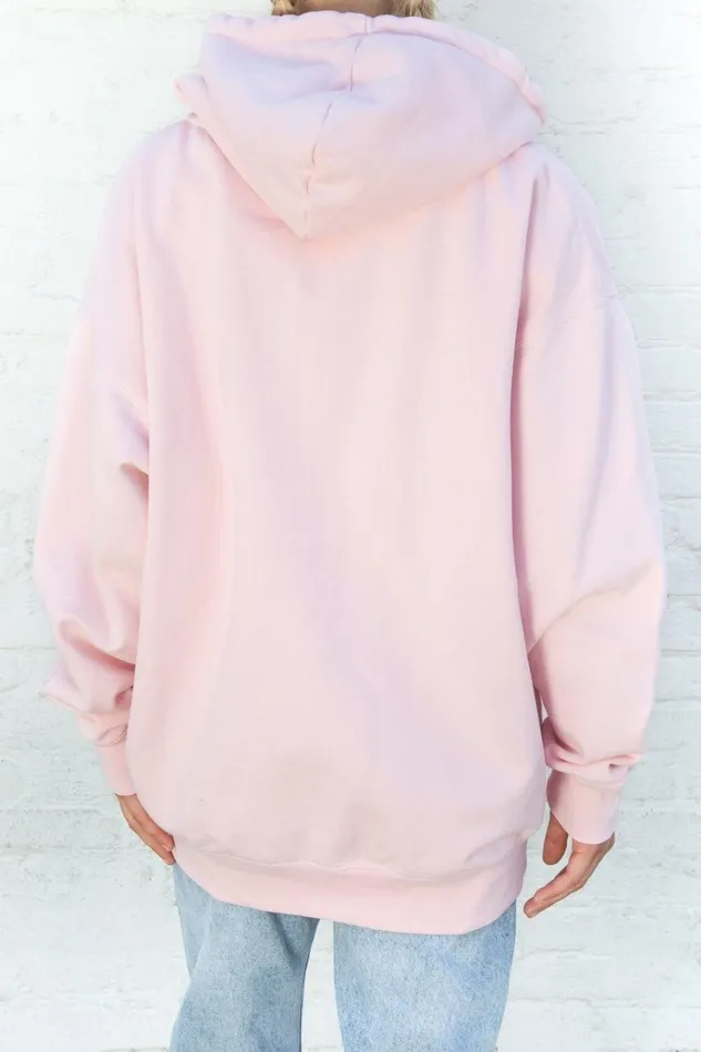 Christy Hoodie Pastel Pink Women Brandy Melville Sweatpants and Sweatshirts