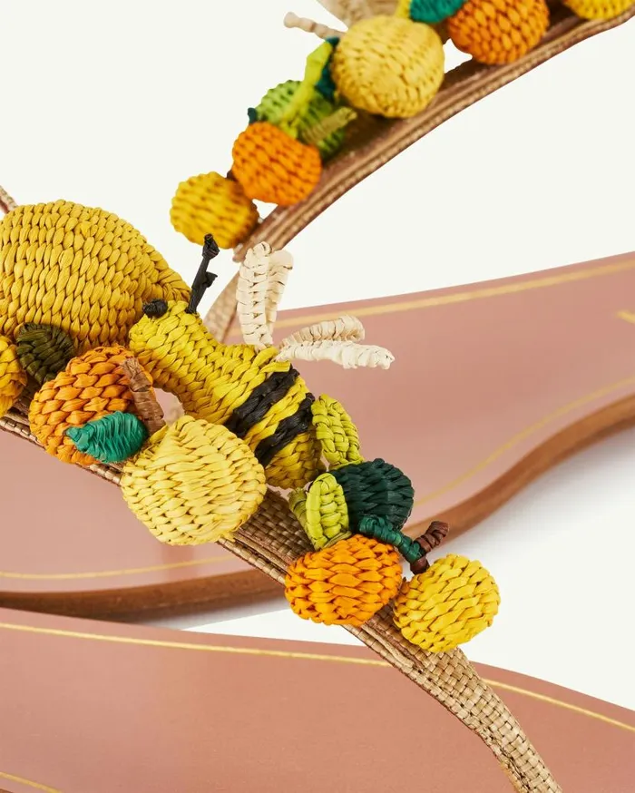 Citrus Punch Sandal Flat Beige Women Aquazzura Flats Citrus Punch Sandal Flat Beige Women Aquazzura Flats