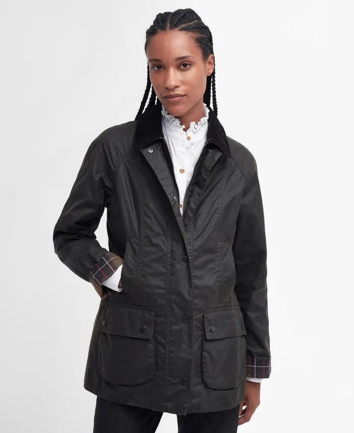 Classic Beadnellu00ae Wax Jacket Olive Women Barbour Waxed Jackets