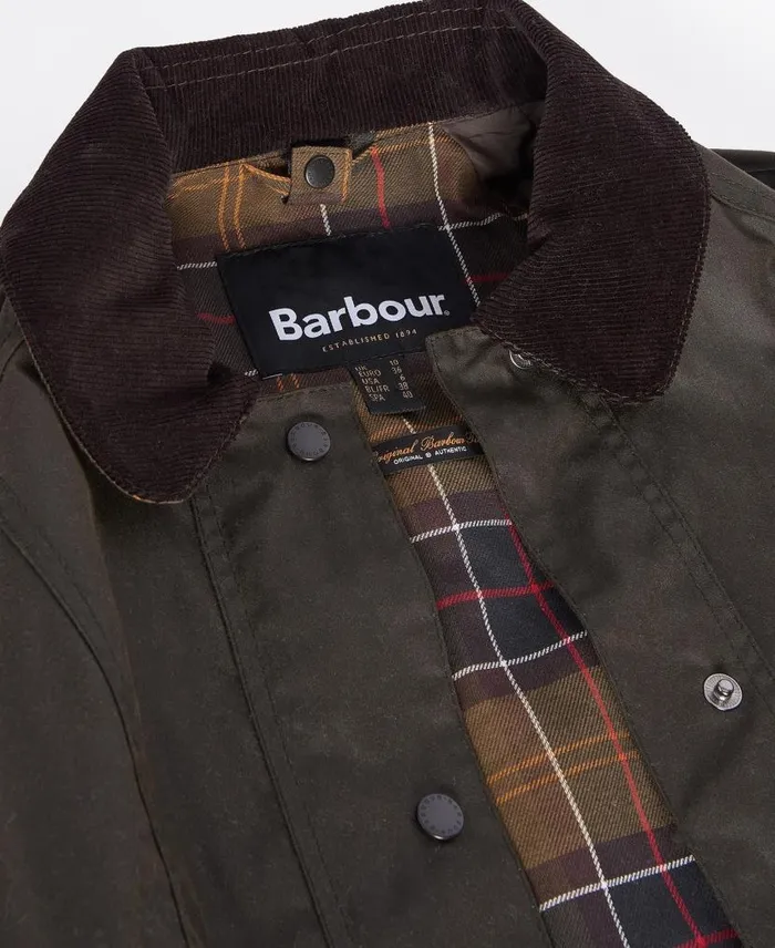 Classic Beadnellu00ae Wax Jacket Olive Women Barbour Waxed Jackets