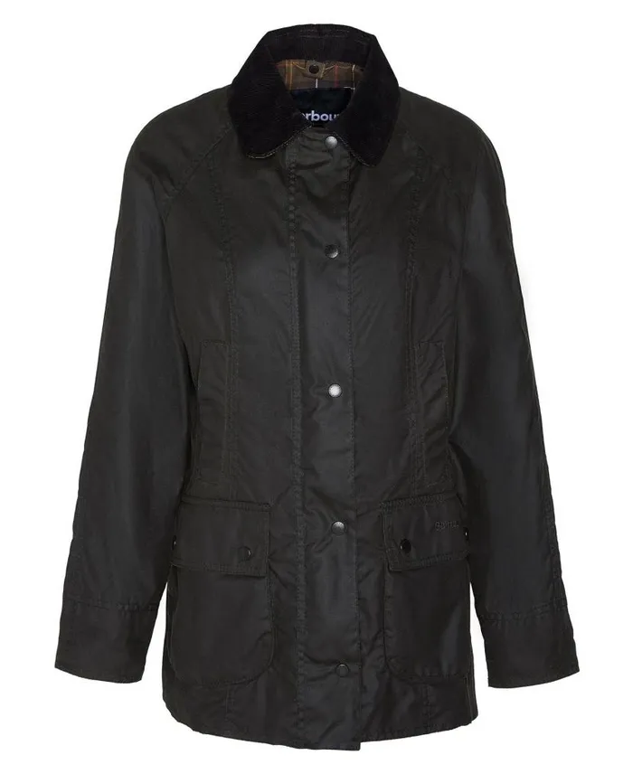 Classic Beadnellu00ae Wax Jacket Olive Women Barbour Waxed Jackets