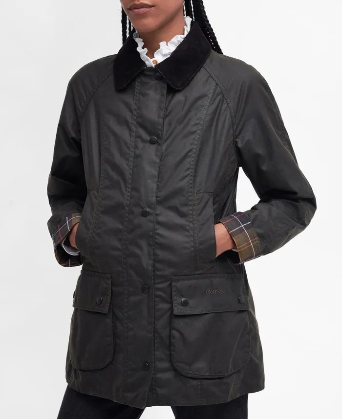 Classic Beadnellu00ae Wax Jacket Olive Women Barbour Waxed Jackets