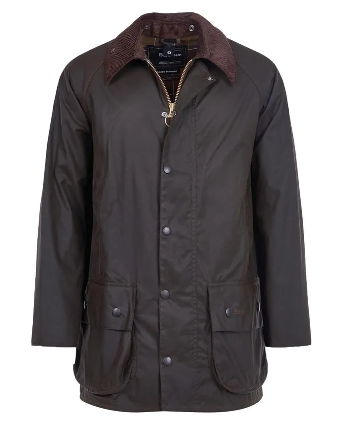 Classic Beaufortu00ae Waxed Jacket Olive Men Barbour Waxed Jackets