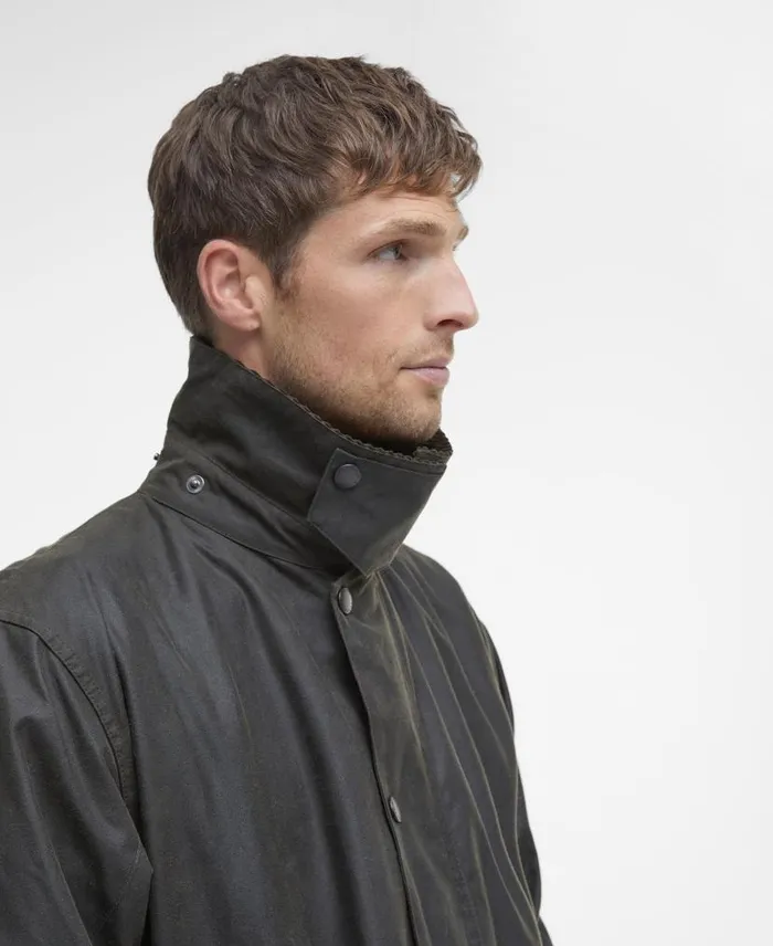 Classic Northumbriau00ae Waxed Jacket Olive Men Barbour Waxed Jackets