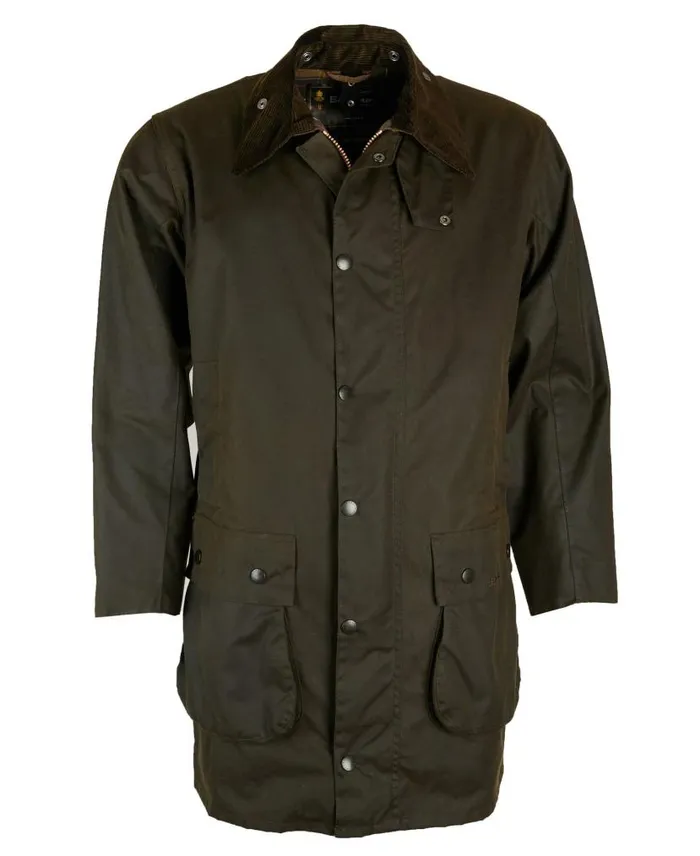 Classic Northumbriau00ae Waxed Jacket Olive Men Barbour Waxed Jackets