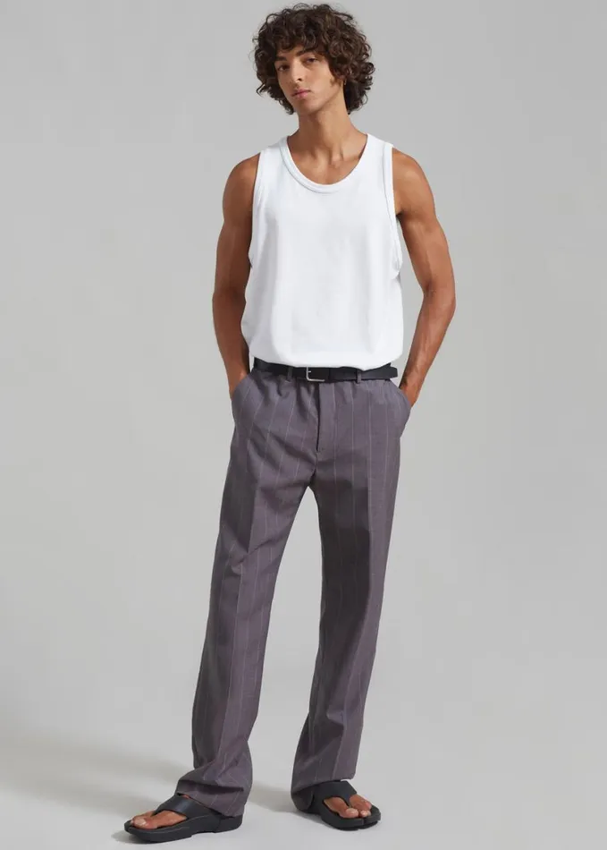 Clothing Men The Frankie Shop Boone Suit Pants 8211 Grey Stripe