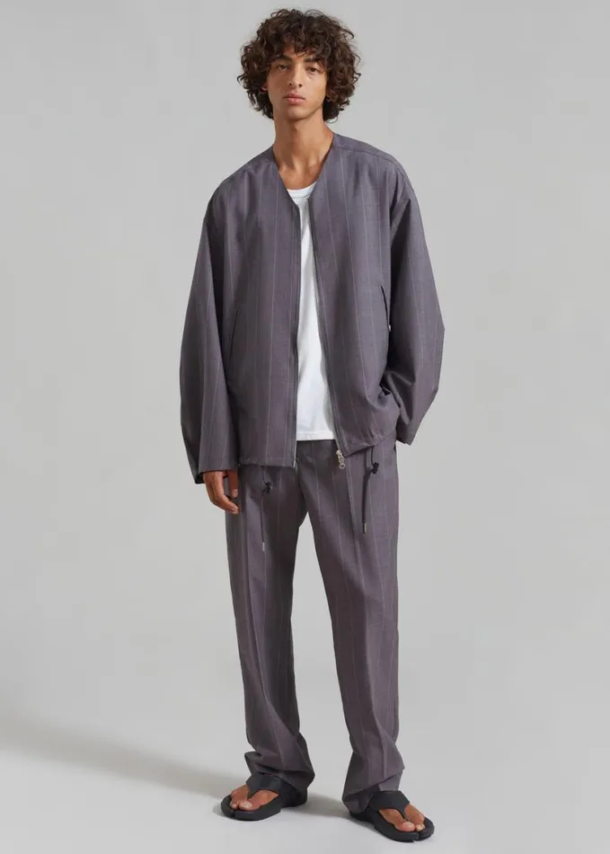 Clothing Men The Frankie Shop Boone Suit Pants 8211 Grey Stripe