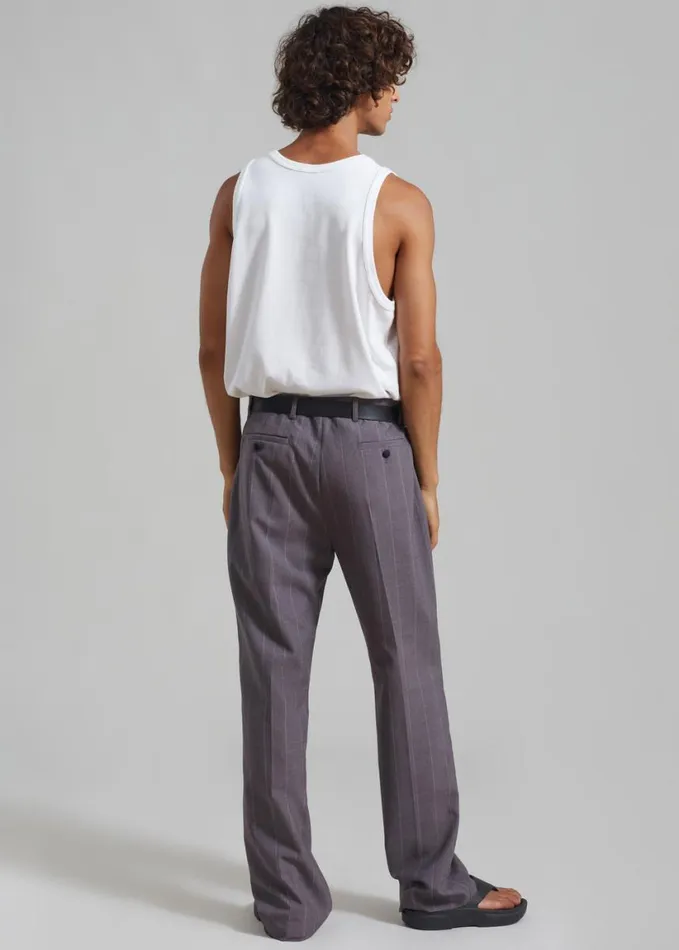 Clothing Men The Frankie Shop Boone Suit Pants 8211 Grey Stripe