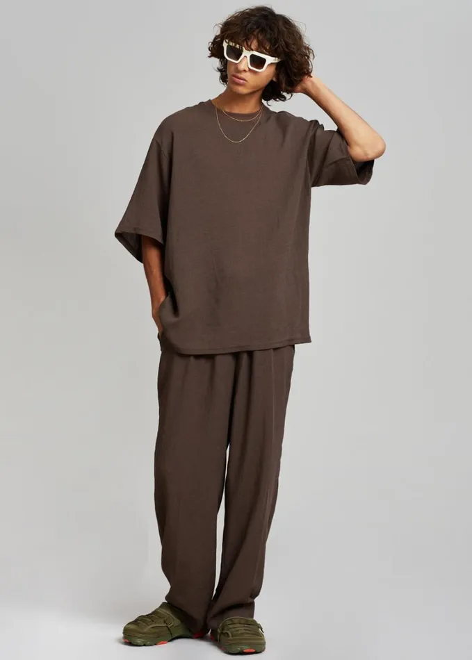 Clothing Men The Frankie Shop Brax Pants 8211 Brown