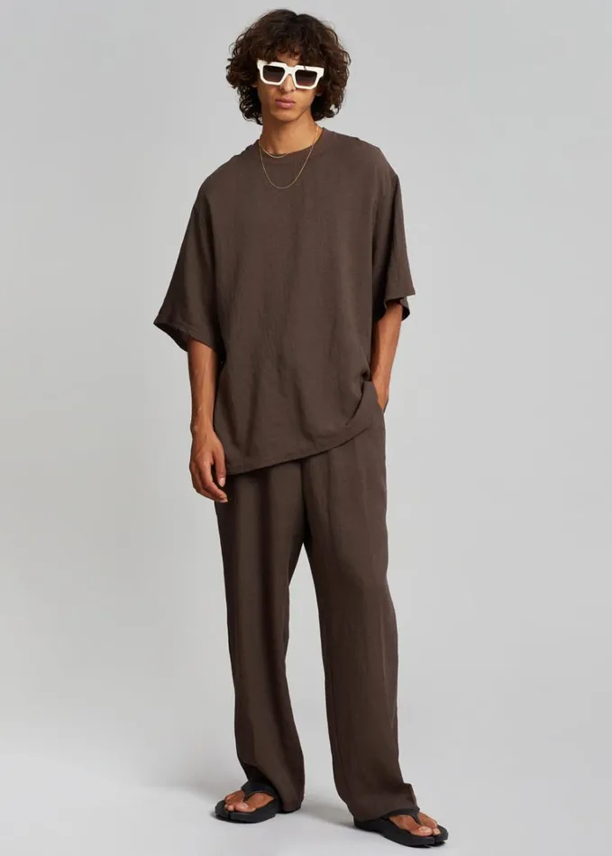 Clothing Men The Frankie Shop Brax Pants 8211 Brown