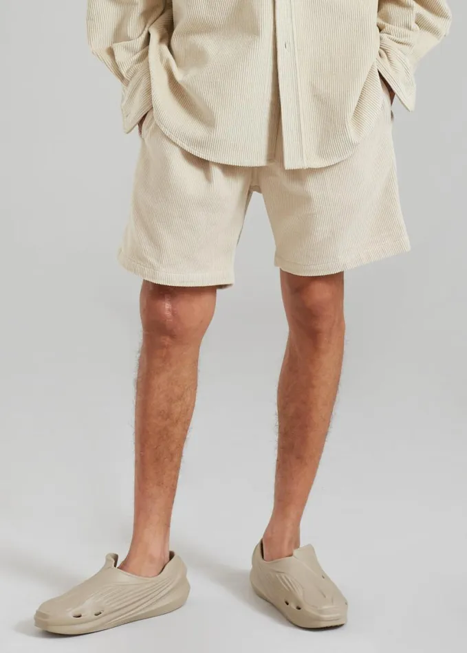 Clothing Men The Frankie Shop Camden Corduroy Shorts 8211 Cream