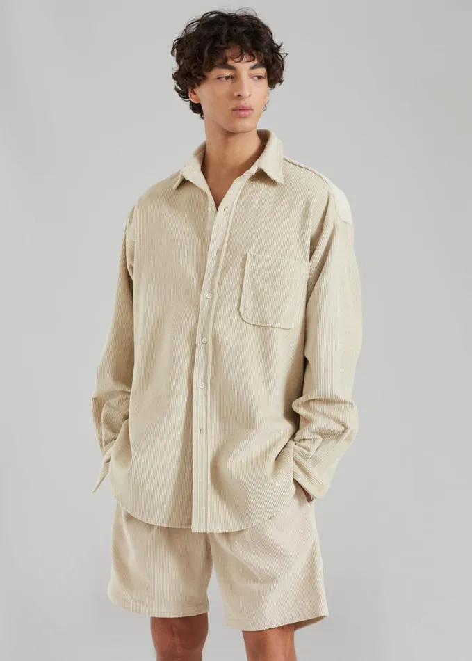 Clothing Men The Frankie Shop Camden Corduroy Shorts 8211 Cream