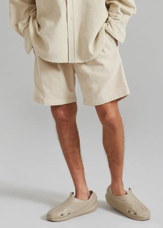 Clothing Men The Frankie Shop Camden Corduroy Shorts 8211 Cream