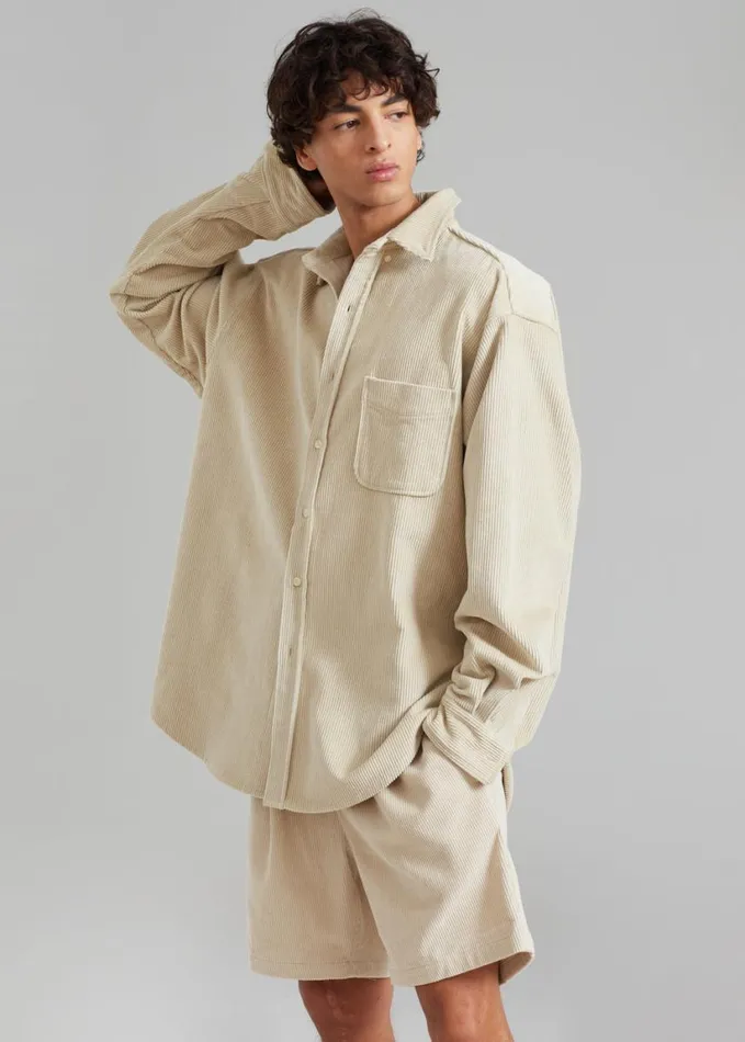 Clothing Men The Frankie Shop Camden Corduroy Shorts 8211 Cream