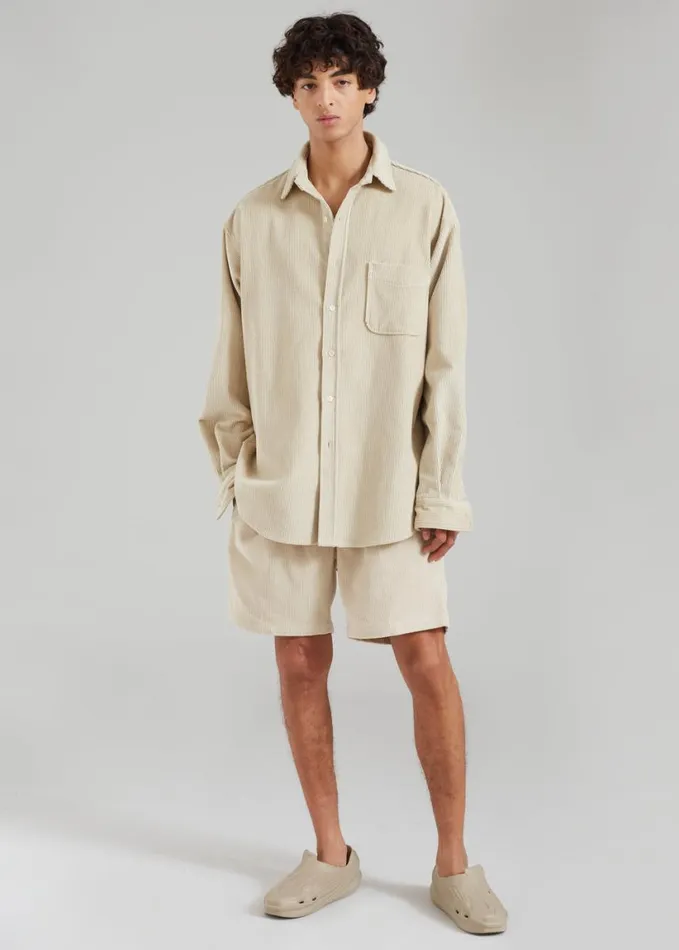 Clothing Men The Frankie Shop Camden Corduroy Shorts 8211 Cream