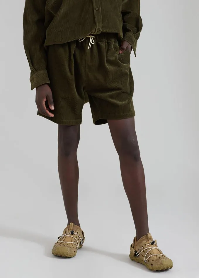 Clothing Men The Frankie Shop Camden Corduroy Shorts 8211 Olive