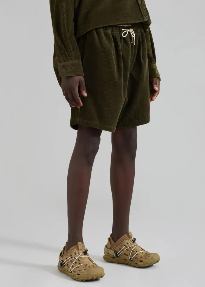 Clothing Men The Frankie Shop Camden Corduroy Shorts 8211 Olive