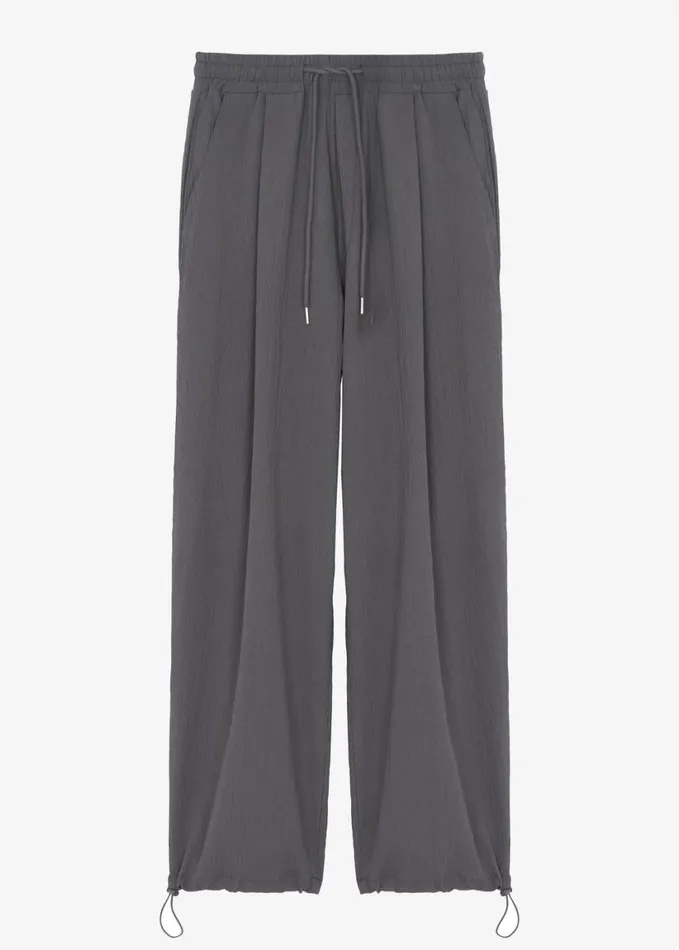 Clothing Men The Frankie Shop Eliott Crinkle Pants 8211 Charcoal