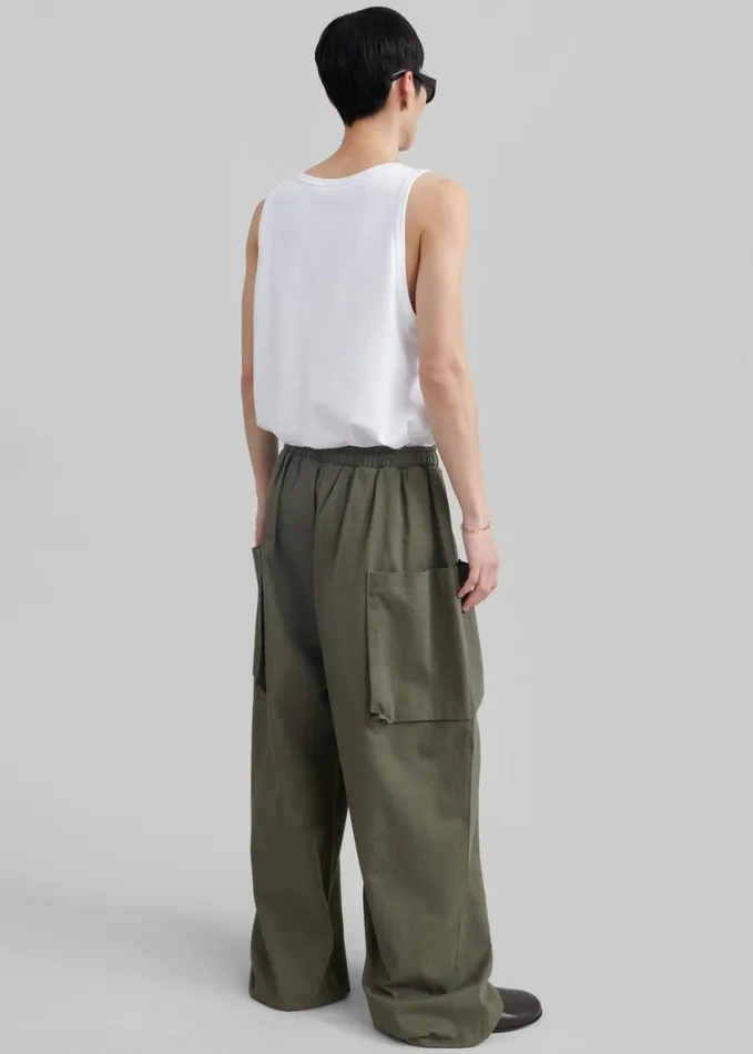 Clothing Men The Frankie Shop Lauri Drawstring Cargo Pants 8211 Khaki
