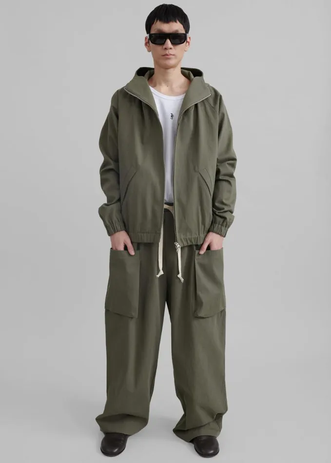 Clothing Men The Frankie Shop Lauri Drawstring Cargo Pants 8211 Khaki