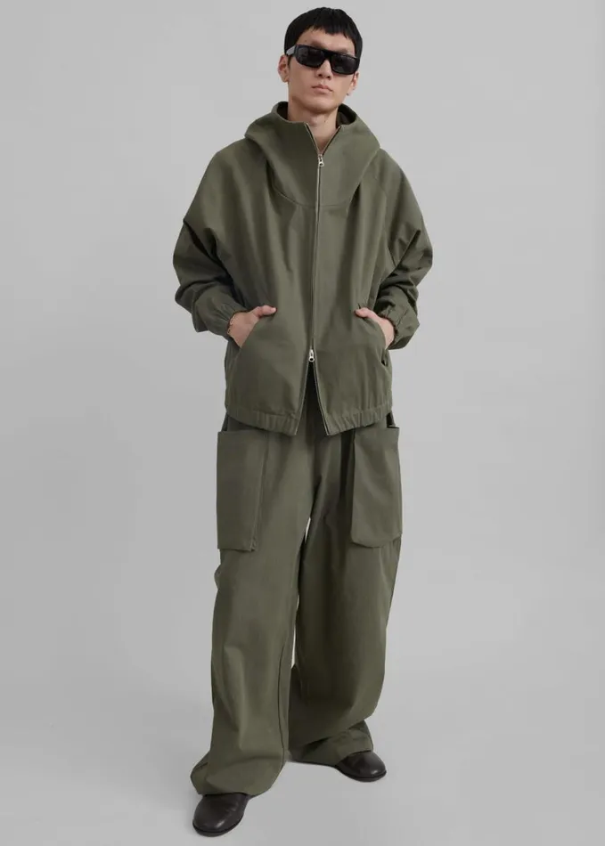 Clothing Men The Frankie Shop Lauri Drawstring Cargo Pants 8211 Khaki