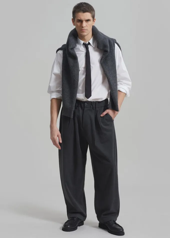 Clothing Men The Frankie Shop Theo Pants 8211 Charcoal