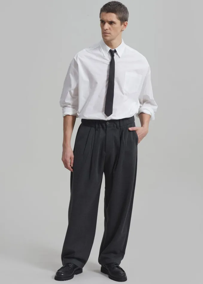 Clothing Men The Frankie Shop Theo Pants 8211 Charcoal