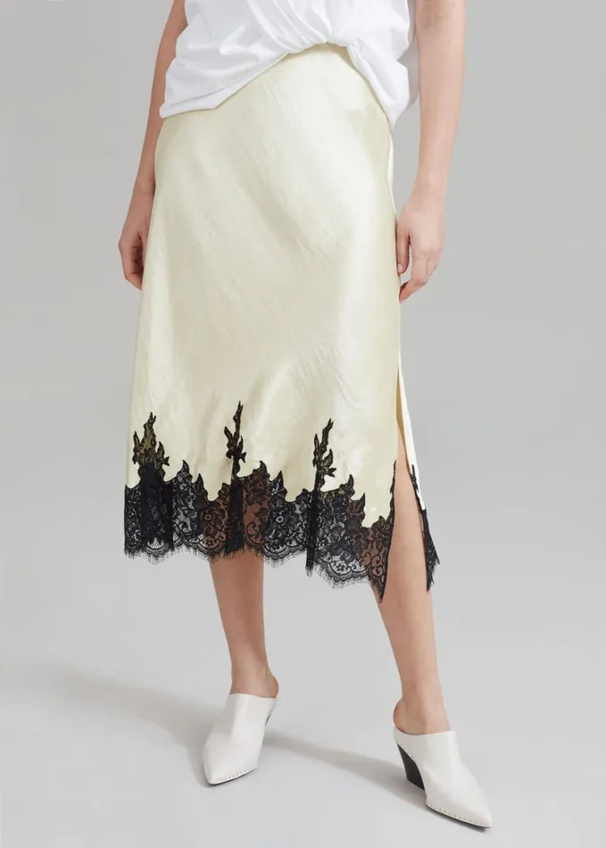 Clothing Women The Frankie Shop 31 Phillip Lim Draped TShirt Slip Combo Dress 8211 WhiteButter Multi