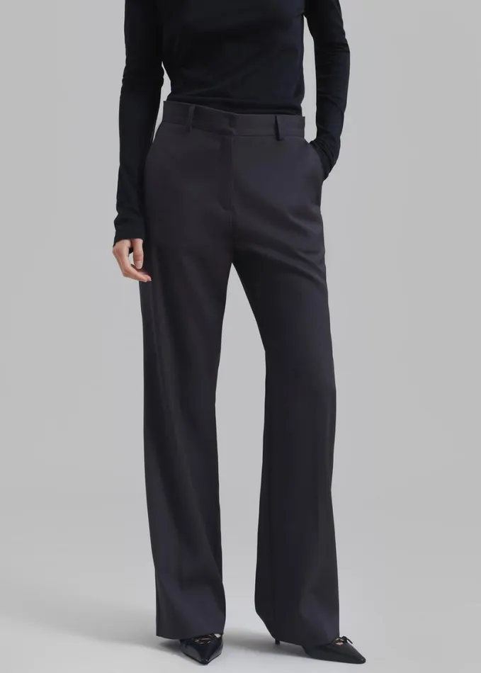 Clothing Women The Frankie Shop Alana Pants 8211 Charcoal