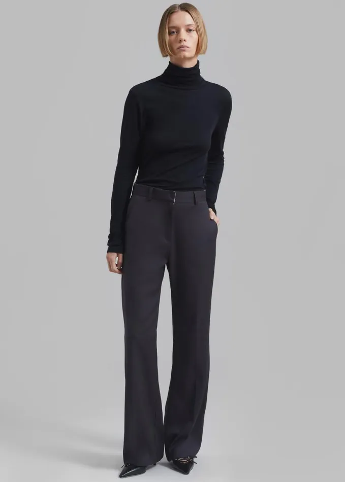 Clothing Women The Frankie Shop Alana Pants 8211 Charcoal