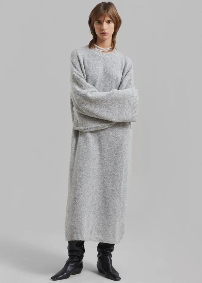 Clothing Women The Frankie Shop Alba Long Hooded Dress 8211 Grey
