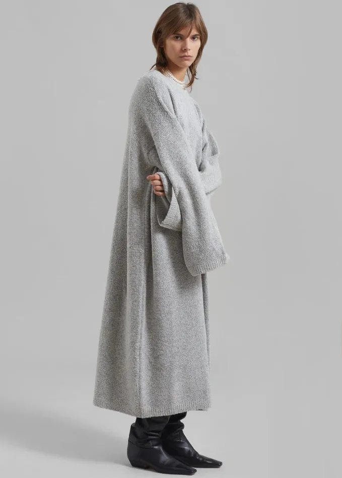 Clothing Women The Frankie Shop Alba Long Hooded Dress 8211 Grey