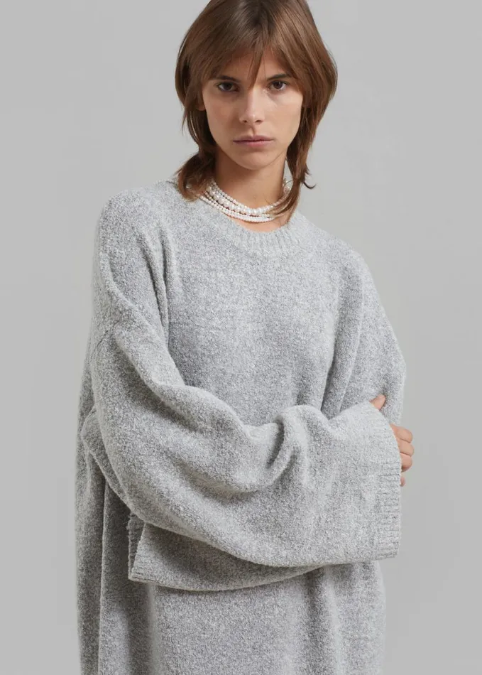 Clothing Women The Frankie Shop Alba Long Hooded Dress 8211 Grey