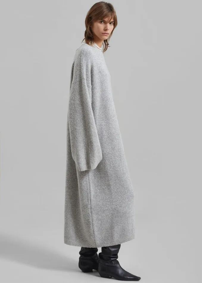 Clothing Women The Frankie Shop Alba Long Hooded Dress 8211 Grey