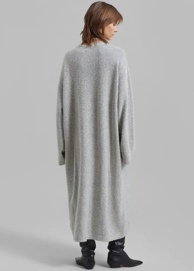 Clothing Women The Frankie Shop Alba Long Hooded Dress 8211 Grey