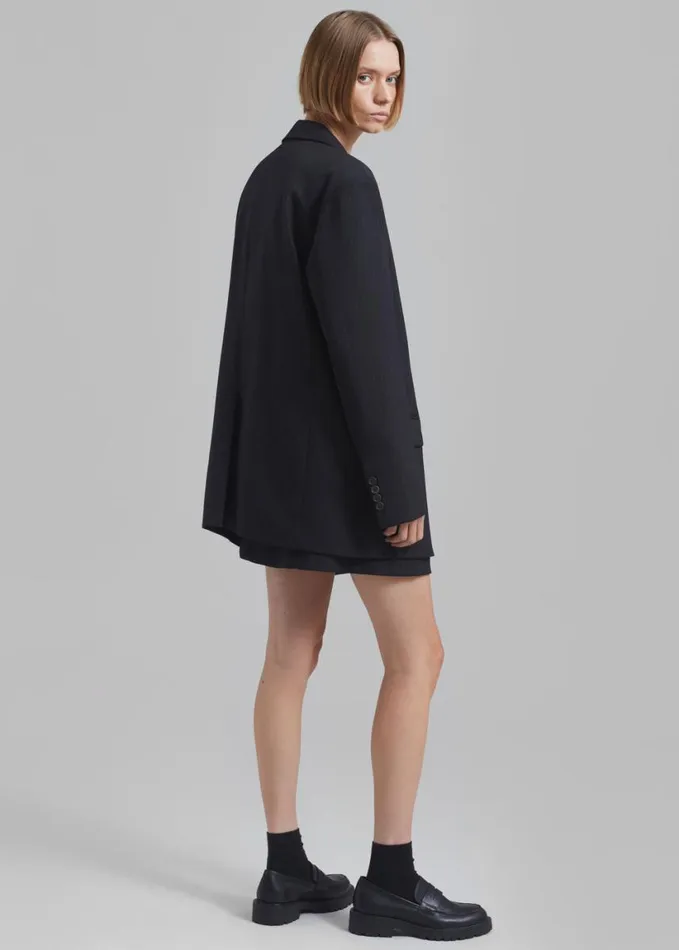 Clothing Women The Frankie Shop Aris Blazer 8211 Black Pinstripe