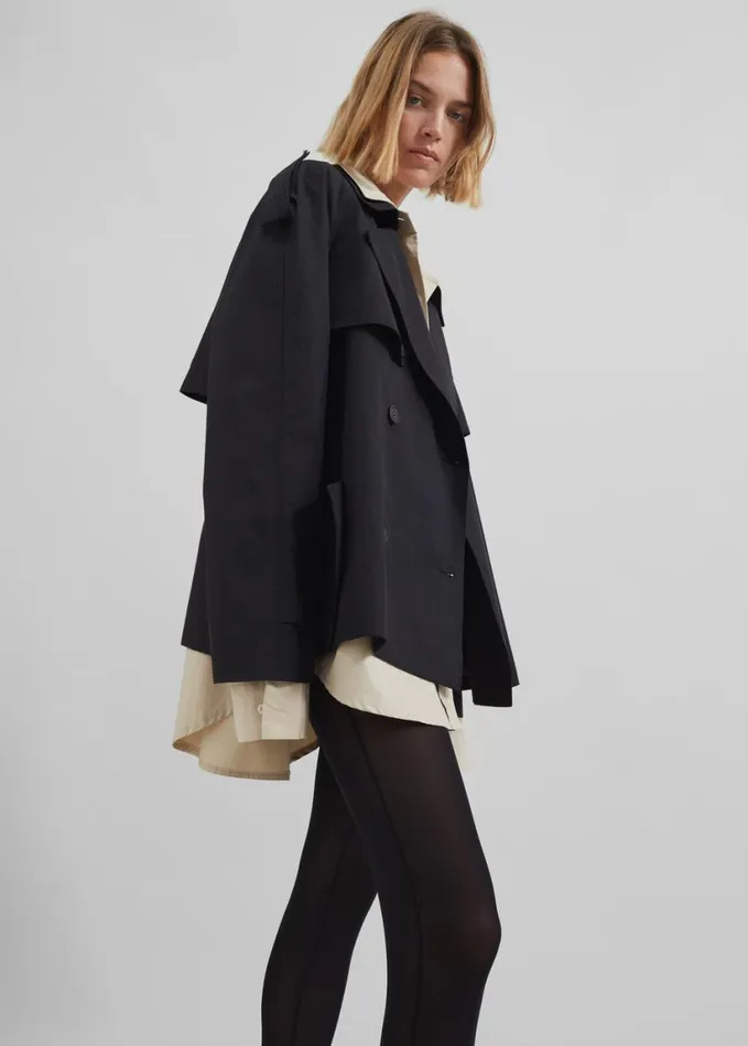Clothing Women The Frankie Shop Arlington Short Trench 8211 Black