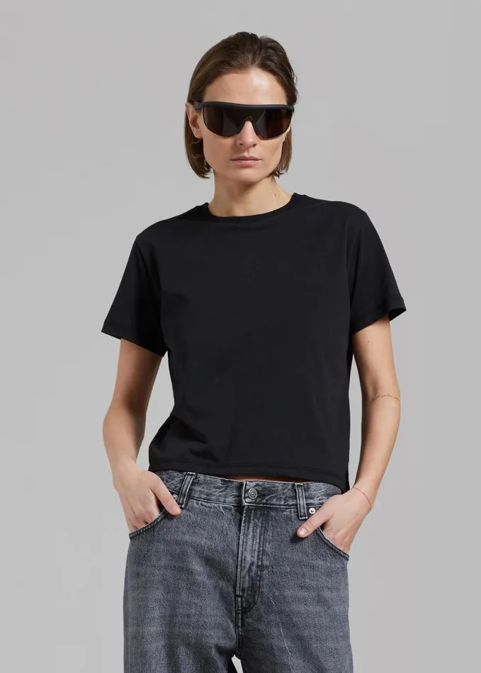 Clothing Women The Frankie Shop Athens Tee 8211 Black