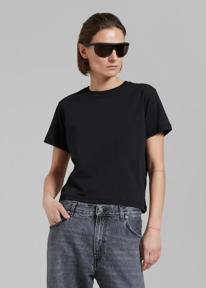 Clothing Women The Frankie Shop Athens Tee 8211 Black
