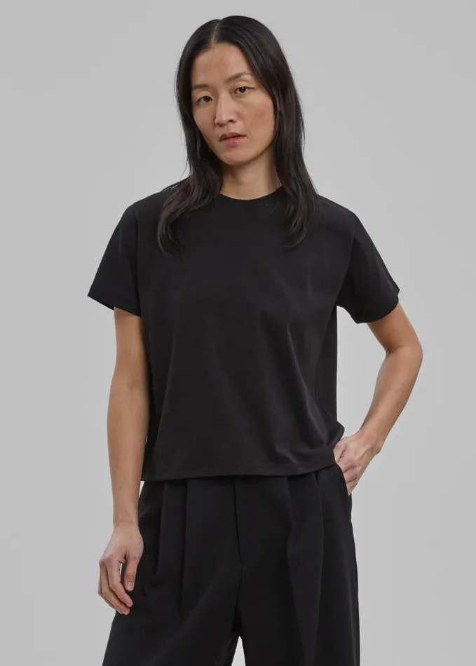 Clothing Women The Frankie Shop Athens Tee 8211 Black