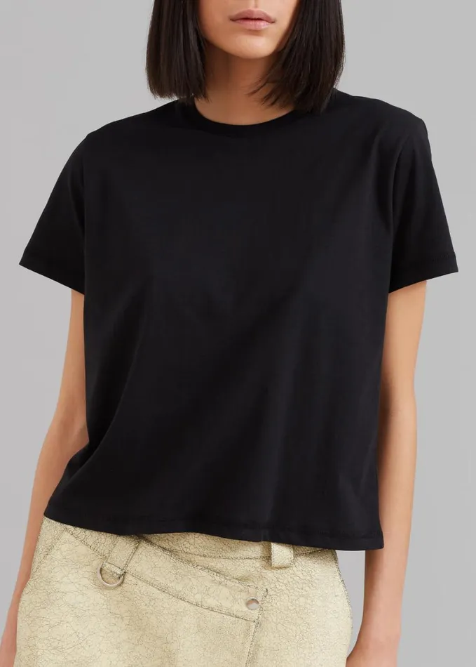 Clothing Women The Frankie Shop Athens Tee 8211 Black