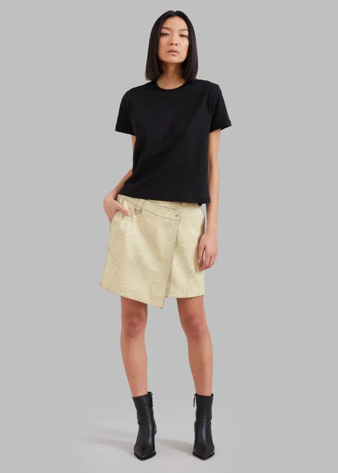 Clothing Women The Frankie Shop Athens Tee 8211 Black
