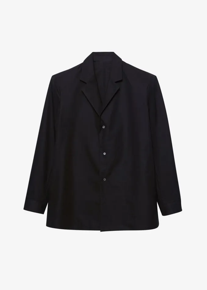 Clothing Women The Frankie Shop Avianna Padded Button Up Shirt 8211 Black