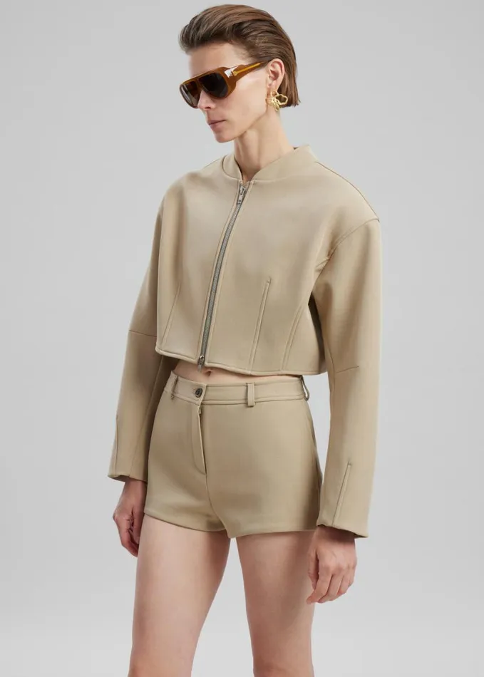 Clothing Women The Frankie Shop Banks Hot Pants 8211 Beige