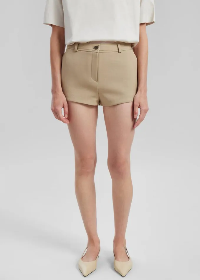 Clothing Women The Frankie Shop Banks Hot Pants 8211 Beige