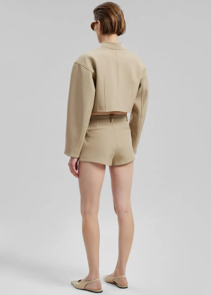 Clothing Women The Frankie Shop Banks Hot Pants 8211 Beige
