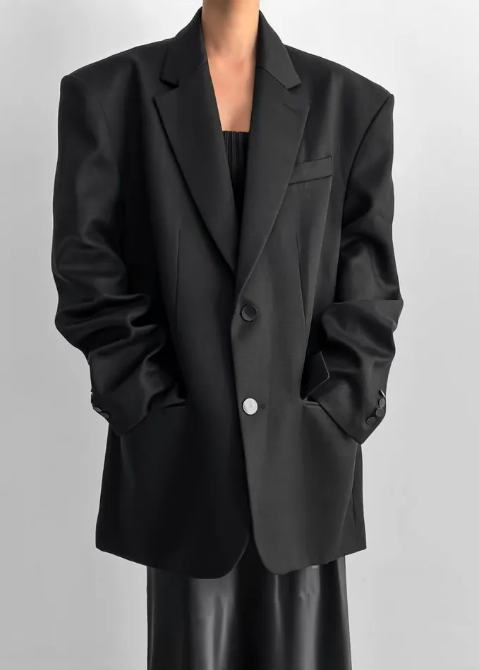 Clothing Women The Frankie Shop Blair Linen Blazer 8211 Black